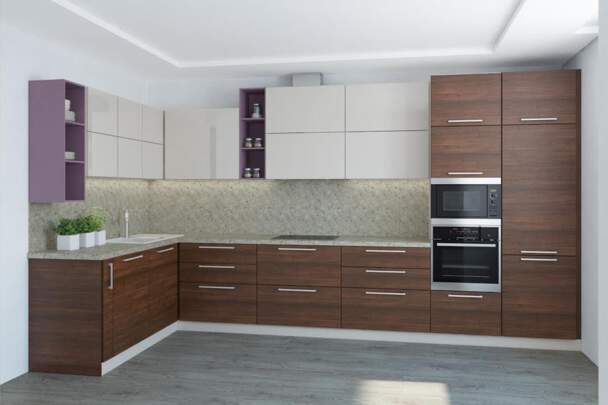 Кухня з фасадами з акрилу