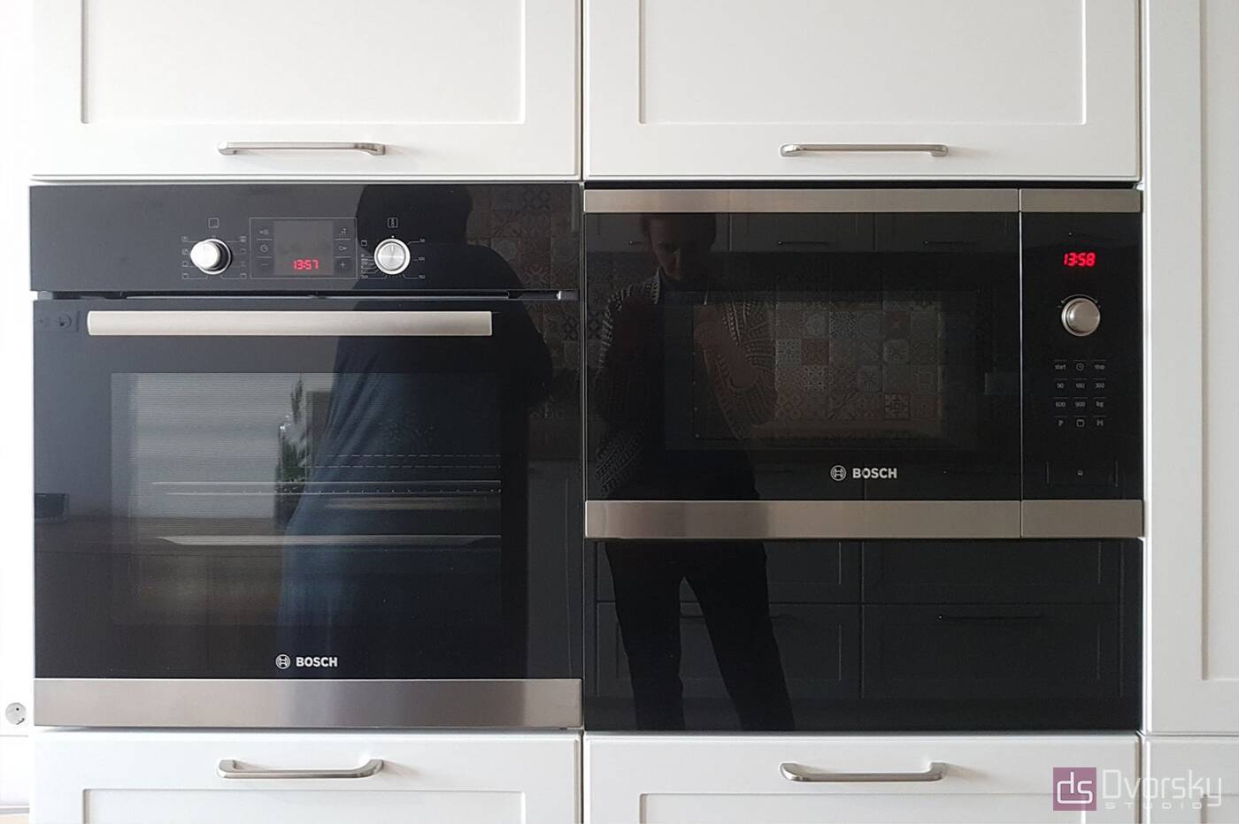 П - образные кухни Кухня в кремовых тонах - Фото № 6