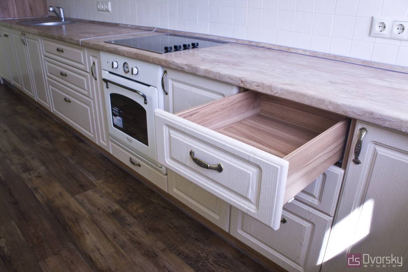 Прямые кухни Кухня в стиле Прованс - Фото № 3